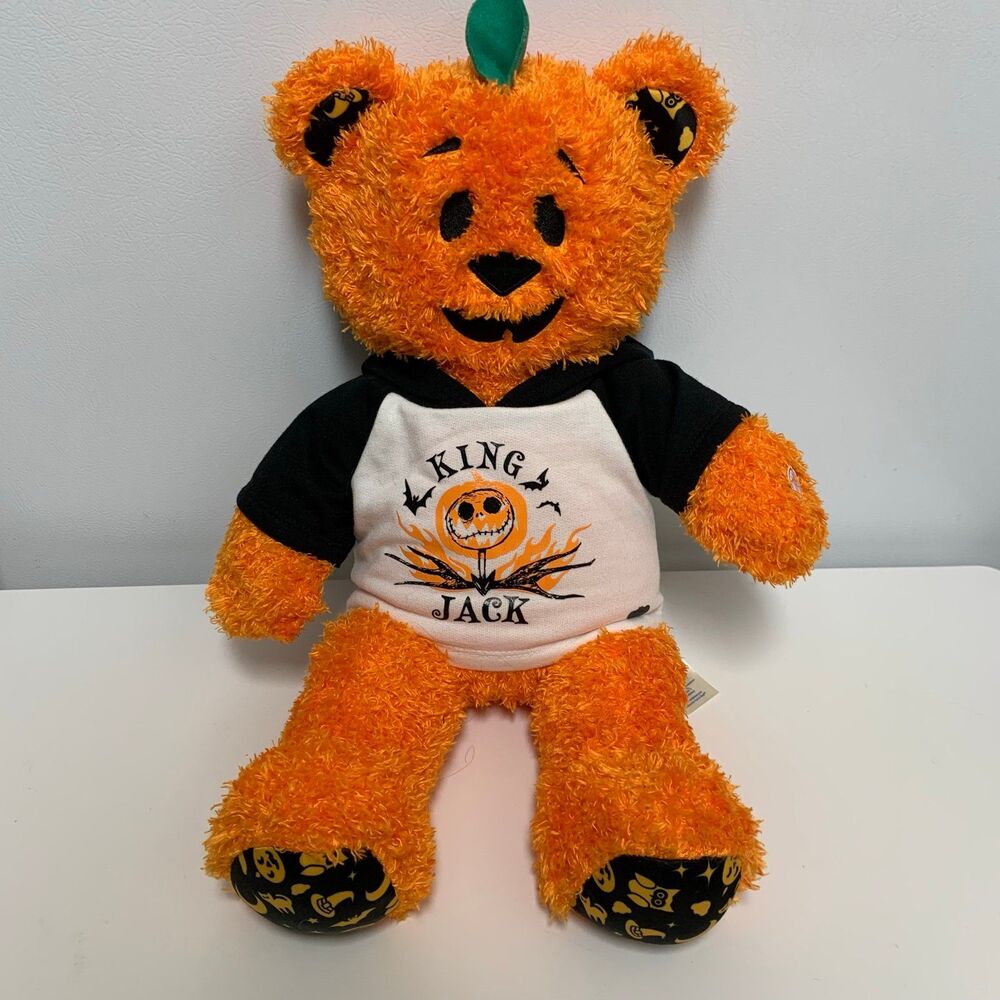 Build A Bear Pumpkin Jack O’ Lantern LIGHT-UP FACE + “This Is Halloween” Music - Picture 1 of 11